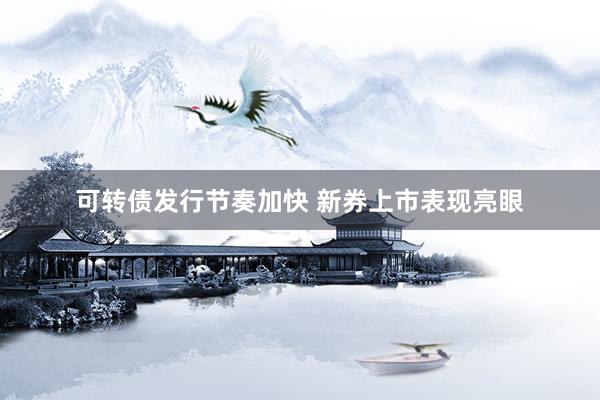 可转债发行节奏加快 新券上市表现亮眼