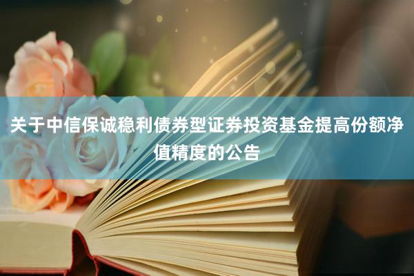 关于中信保诚稳利债券型证券投资基金提高份额净值精度的公告