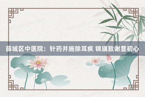 薛城区中医院：针药并施除耳疾 锦旗致谢显初心