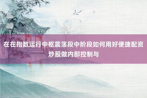 在在指数运行中枢震荡段中阶段如何用好便捷配资炒股做内部控制与