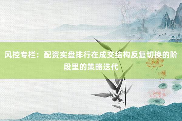 风控专栏：配资实盘排行在成交结构反复切换的阶段里的策略迭代